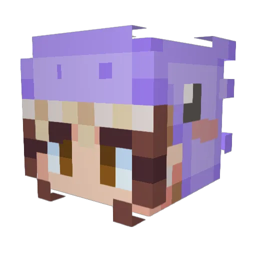 Laurittaaa Minecraft avatar head, 3D render