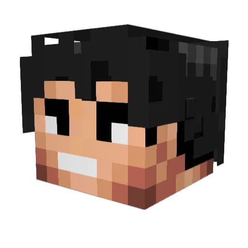 Laurmayne Minecraft avatar head, 3D render