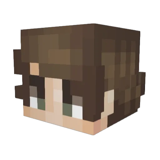 LauroxTV Minecraft avatar head, 3D render
