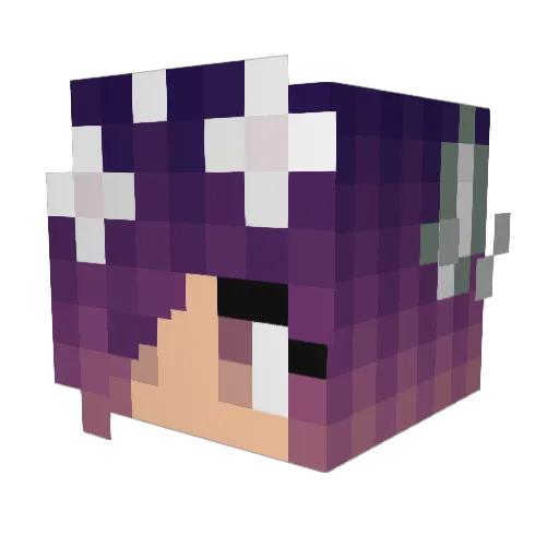 Lauruteax Minecraft avatar head, 3D render
