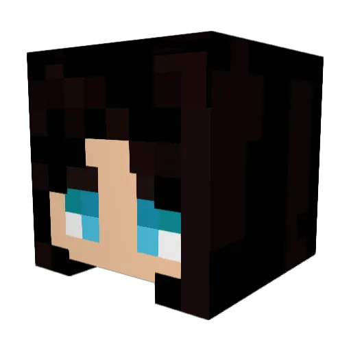 Laurvia Minecraft avatar head, 3D render