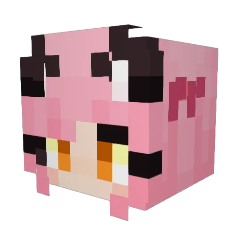 Laurzar Minecraft avatar head, 3D render