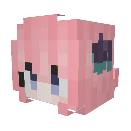 Lausbuber Minecraft avatar head, 3D render