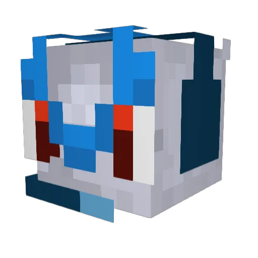 Lausdeer Minecraft avatar head, 3D render
