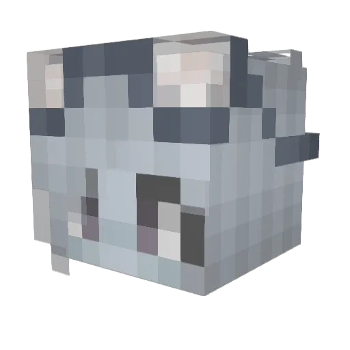 Laustissa Minecraft avatar head, 3D render