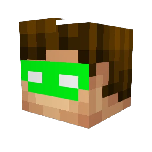LautSein Minecraft avatar head, 3D render