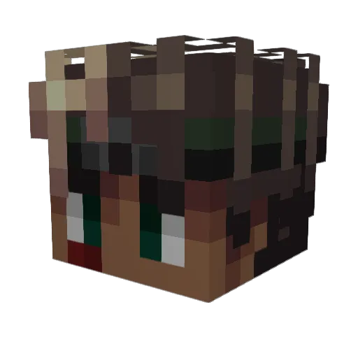 LautaNm Minecraft avatar head, 3D render
