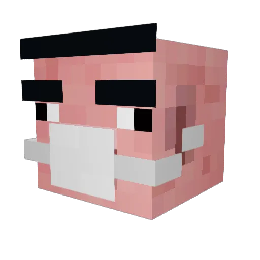LautaroGVA Minecraft avatar head, 3D render