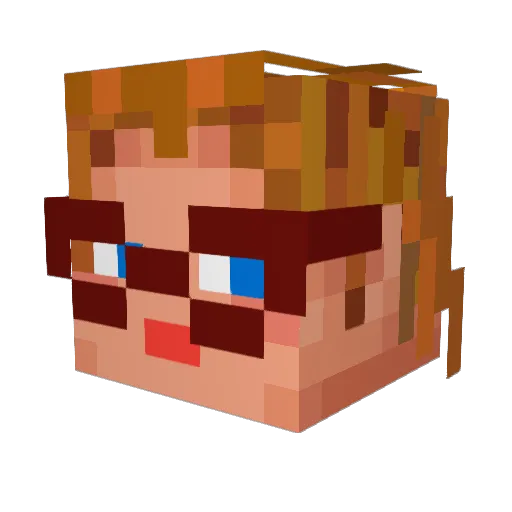Lauterfresser Minecraft avatar head, 3D render