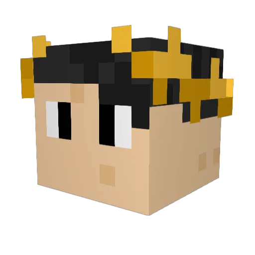 Lautiiixddx Minecraft avatar head, 3D render