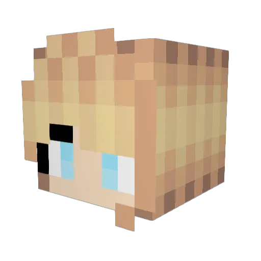 LautschiX Minecraft avatar head, 3D render
