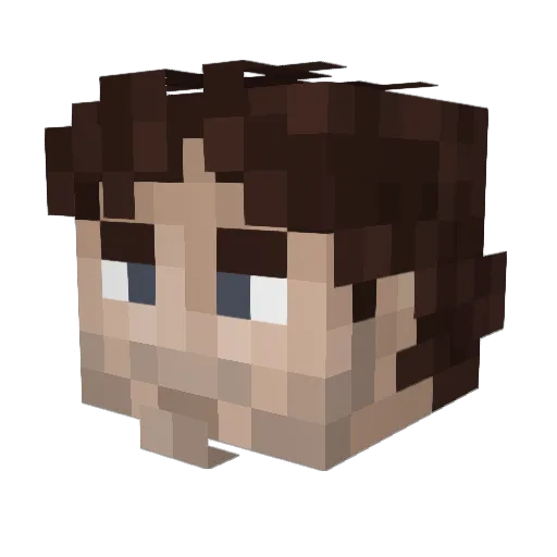 LautyFaunky Minecraft avatar head, 3D render