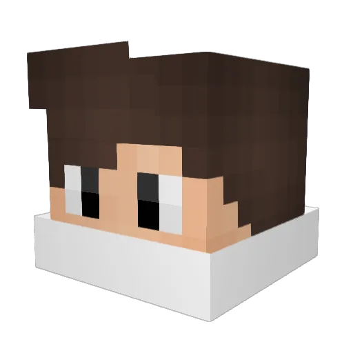 LautyPvP Minecraft avatar head, 3D render
