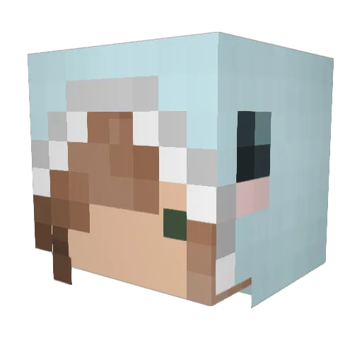 Lauzudemrin Minecraft avatar head, 3D render