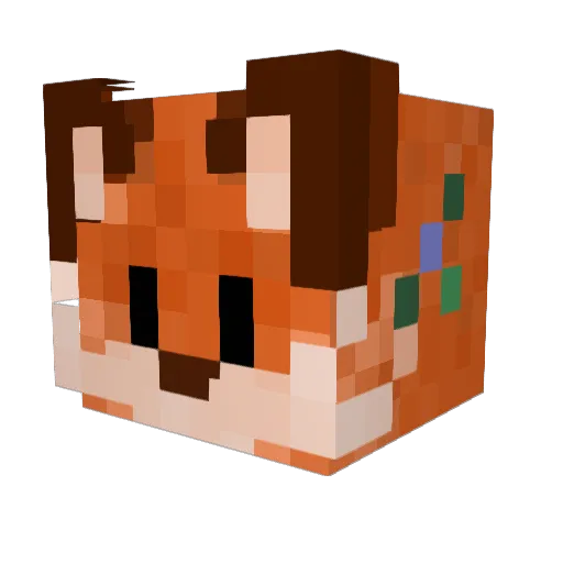 LavaCake06 Minecraft avatar head, 3D render