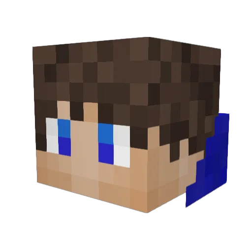 LavaCraftPaul Minecraft avatar head, 3D render