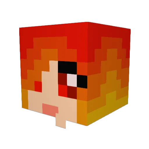 LavaDragon9084 Minecraft avatar head, 3D render