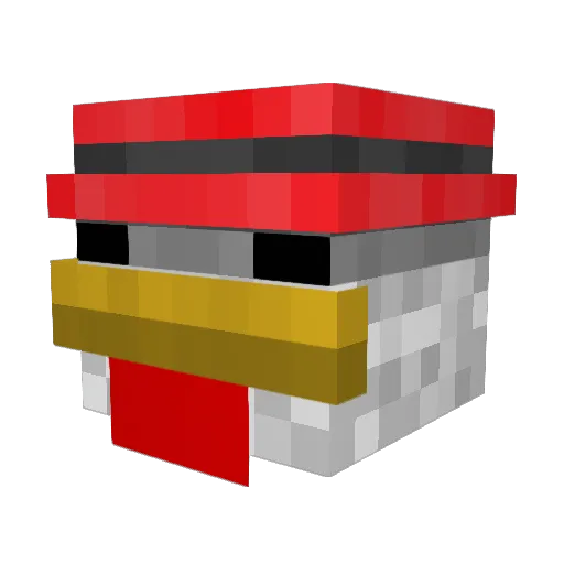 LavaDuck599 Minecraft avatar head, 3D render