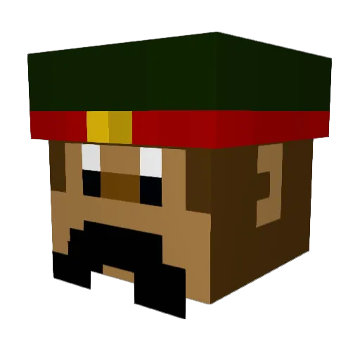 LavaGoat Minecraft avatar head, 3D render