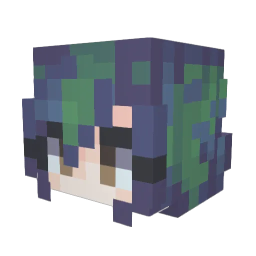 LavaIsHot Minecraft avatar head, 3D render