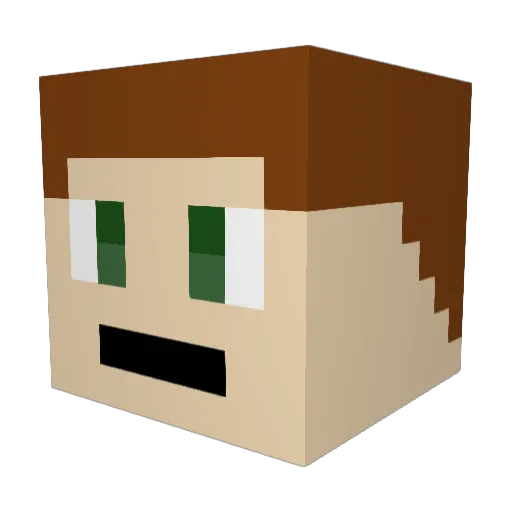 LavaMob55 Minecraft avatar head, 3D render