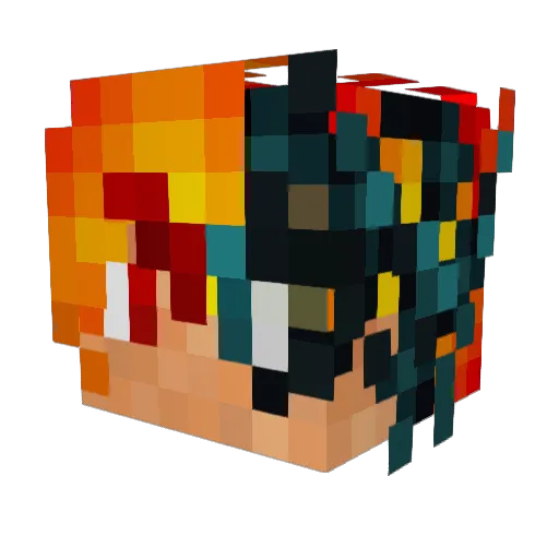 LavaSlayer235 Minecraft avatar head, 3D render