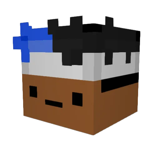 LavaUser Minecraft avatar head, 3D render