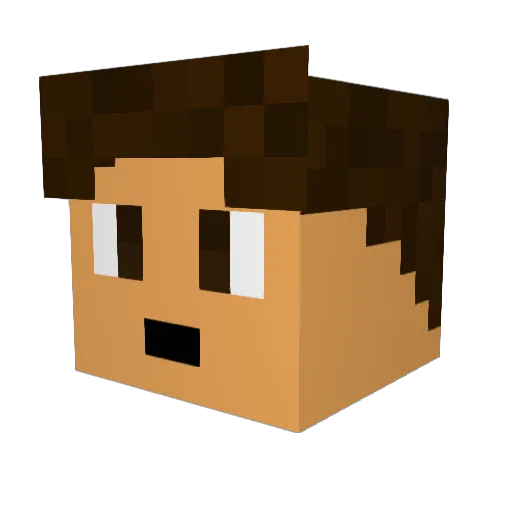 Lava_Blaze Minecraft avatar head, 3D render