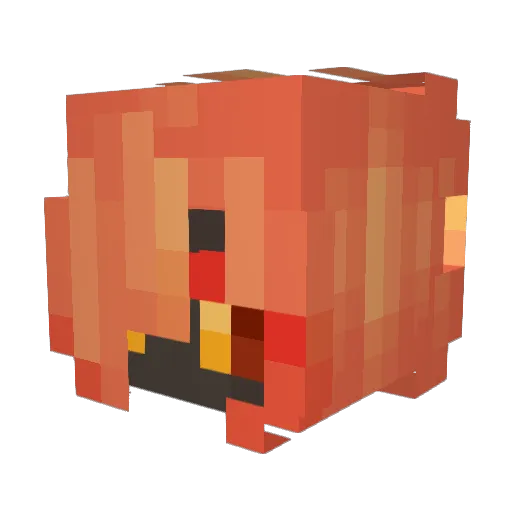 Lava_Golem Minecraft avatar head, 3D render