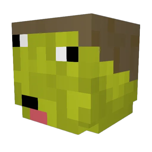 Lavabeuh Minecraft avatar head, 3D render