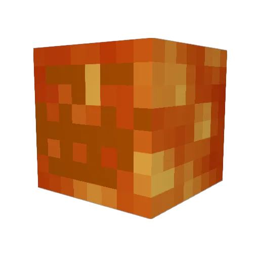Lavacast Minecraft avatar head, 3D render