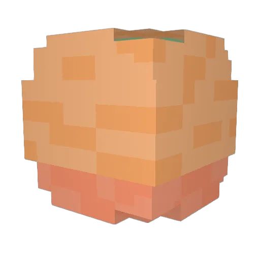 Lavack55 Minecraft avatar head, 3D render