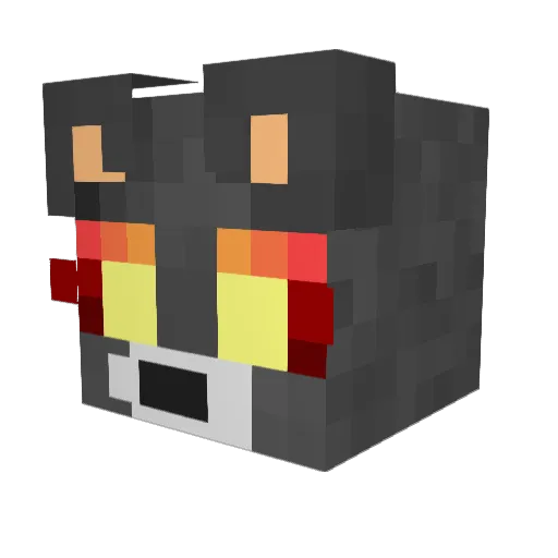 Lavafish_ Minecraft avatar head, 3D render