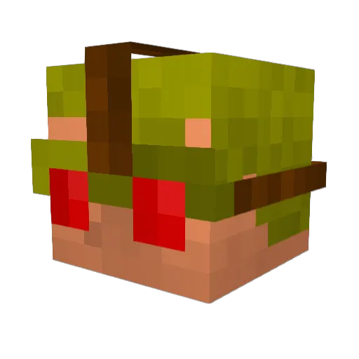 Lavahalal Minecraft avatar head, 3D render