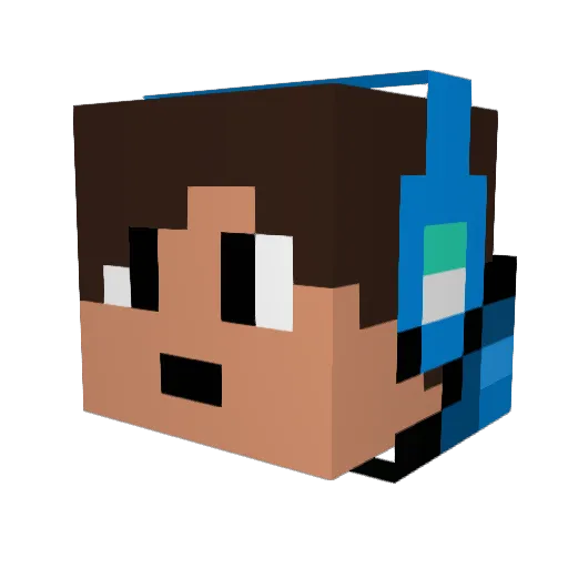 Lavaman240 Minecraft avatar head, 3D render