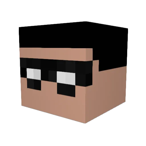 Lavaman676 Minecraft avatar head, 3D render