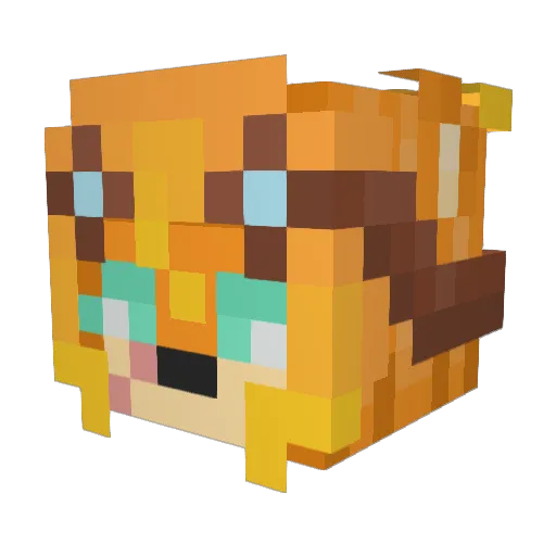 LavanderChan Minecraft avatar head, 3D render