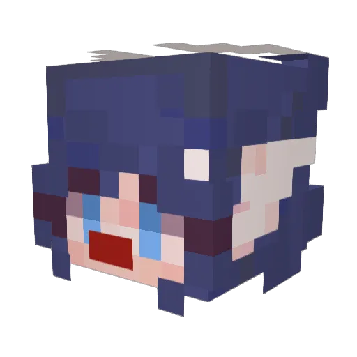 LavanderDE Minecraft avatar head, 3D render