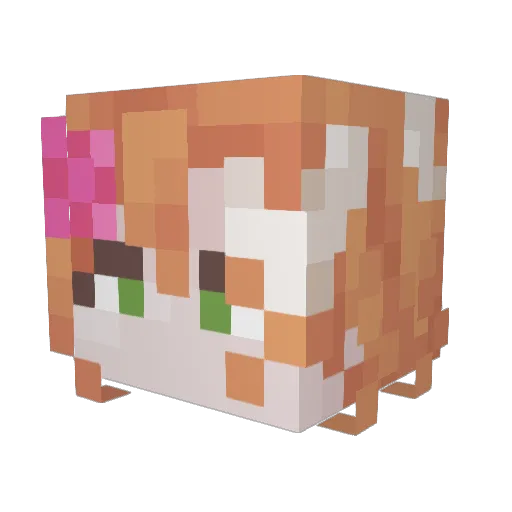 Lavarika Minecraft avatar head, 3D render