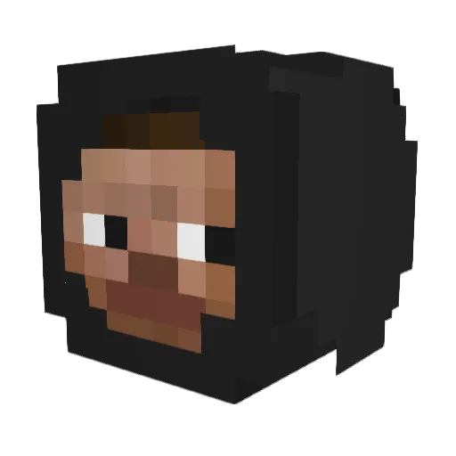 Lavatic Minecraft avatar head, 3D render