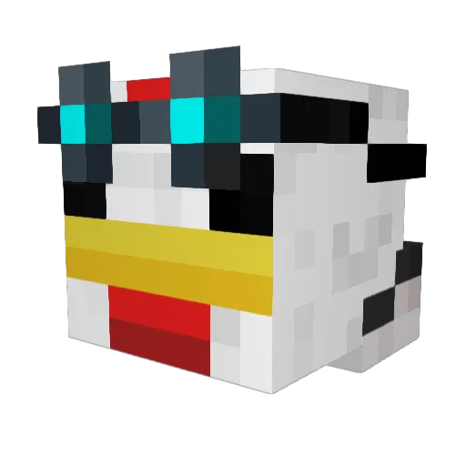LavatoryMan Minecraft avatar head, 3D render