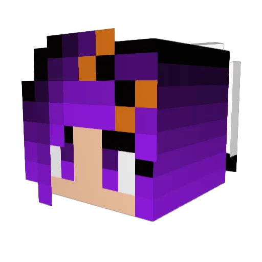Lavcard Minecraft avatar head, 3D render