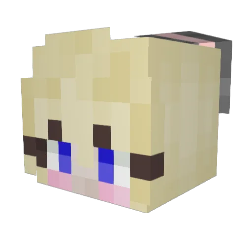 LavendarClouds Minecraft avatar head, 3D render