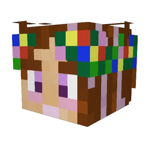 Lavendarfox Minecraft avatar head, 3D render