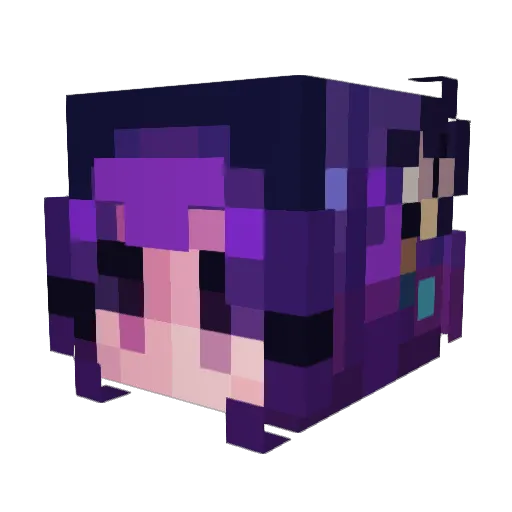 LavenderAthena Minecraft avatar head, 3D render