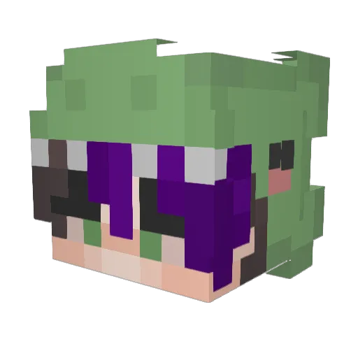 LavenderCarnage Minecraft avatar head, 3D render