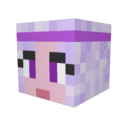 LavenderGalatic Minecraft avatar head, 3D render