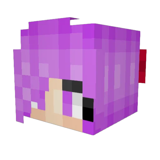 LavenderLover Minecraft avatar head, 3D render
