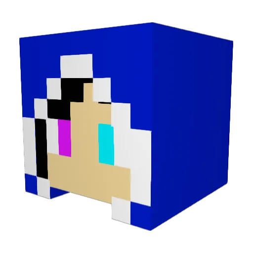 LavenderMoonstar Minecraft avatar head, 3D render