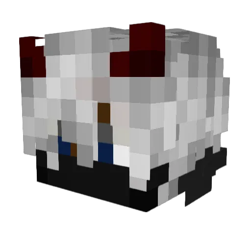 LavenderPoem Minecraft avatar head, 3D render